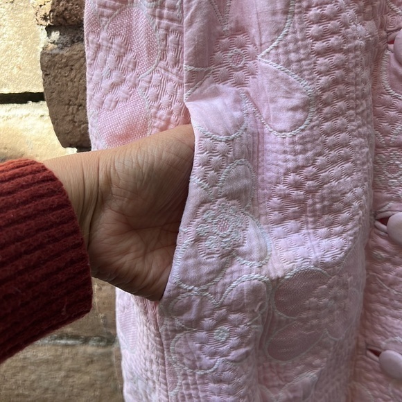 Vintage handmade pink quilted button down‎ dress - Picture 5 of 15